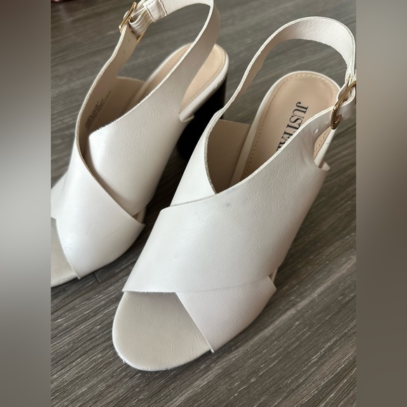 JUSTFAB Jayda Sling-Back Heeled Sandal- Bone - Picture 12 of 13